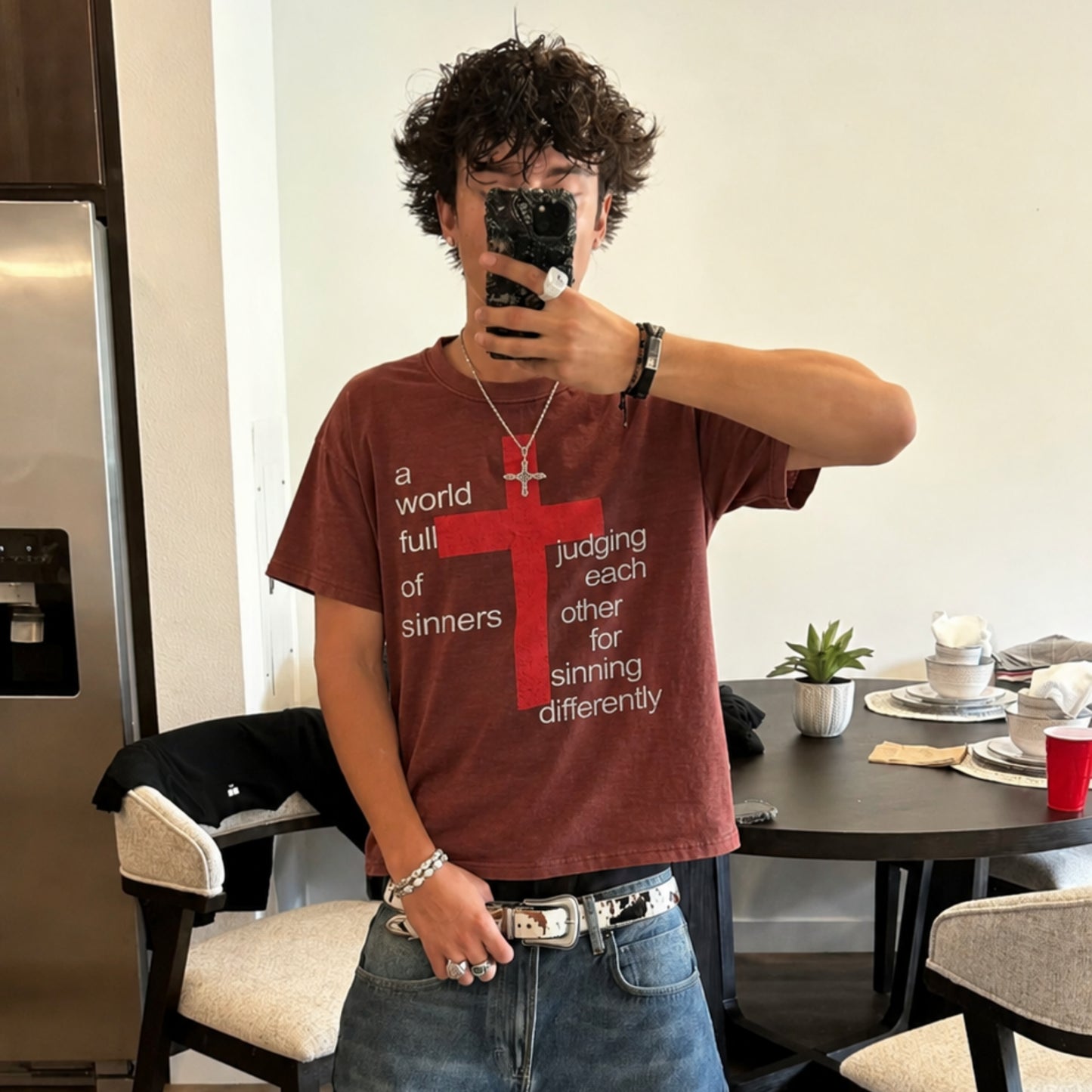 brown judgment t-shirt