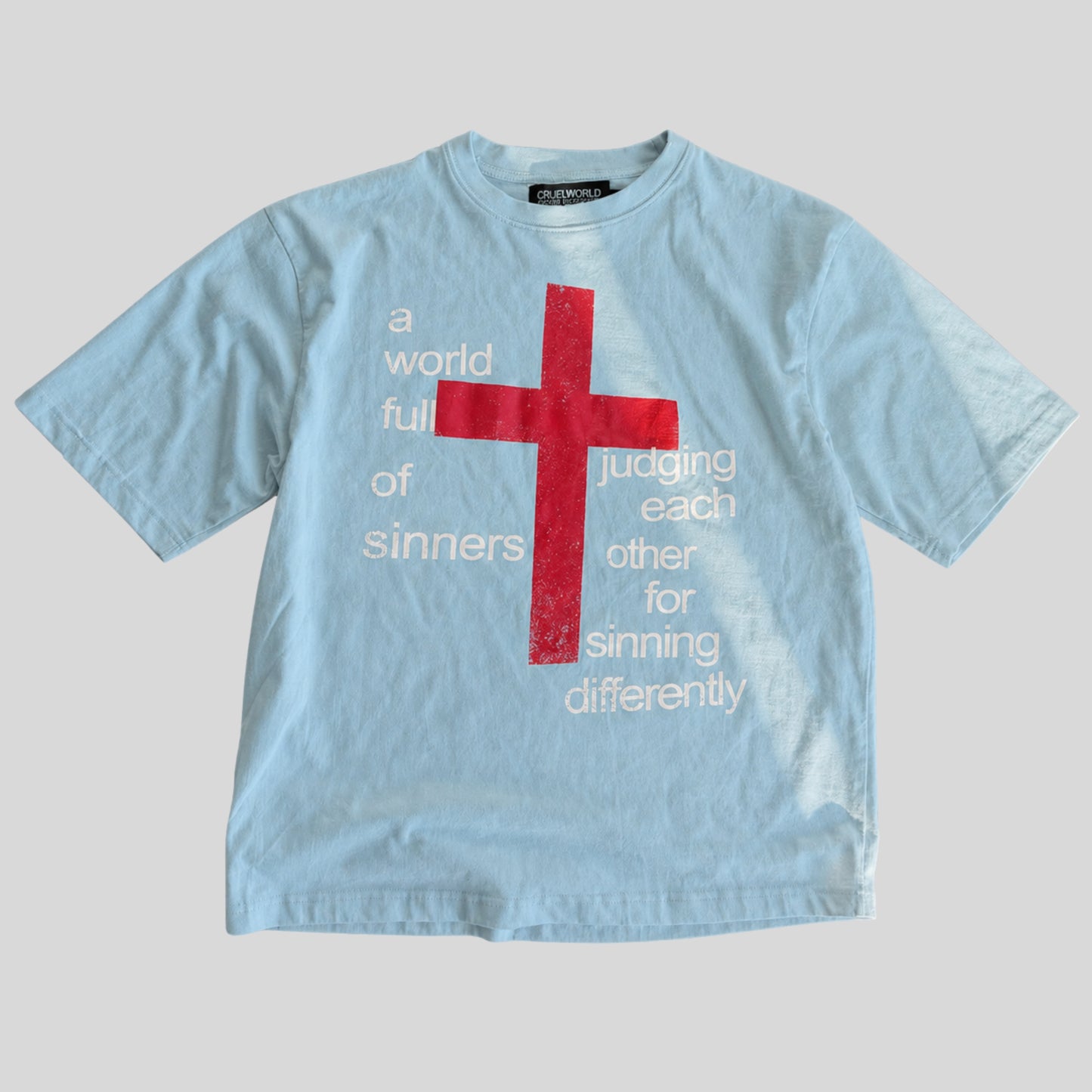 teal judgment t-shirt