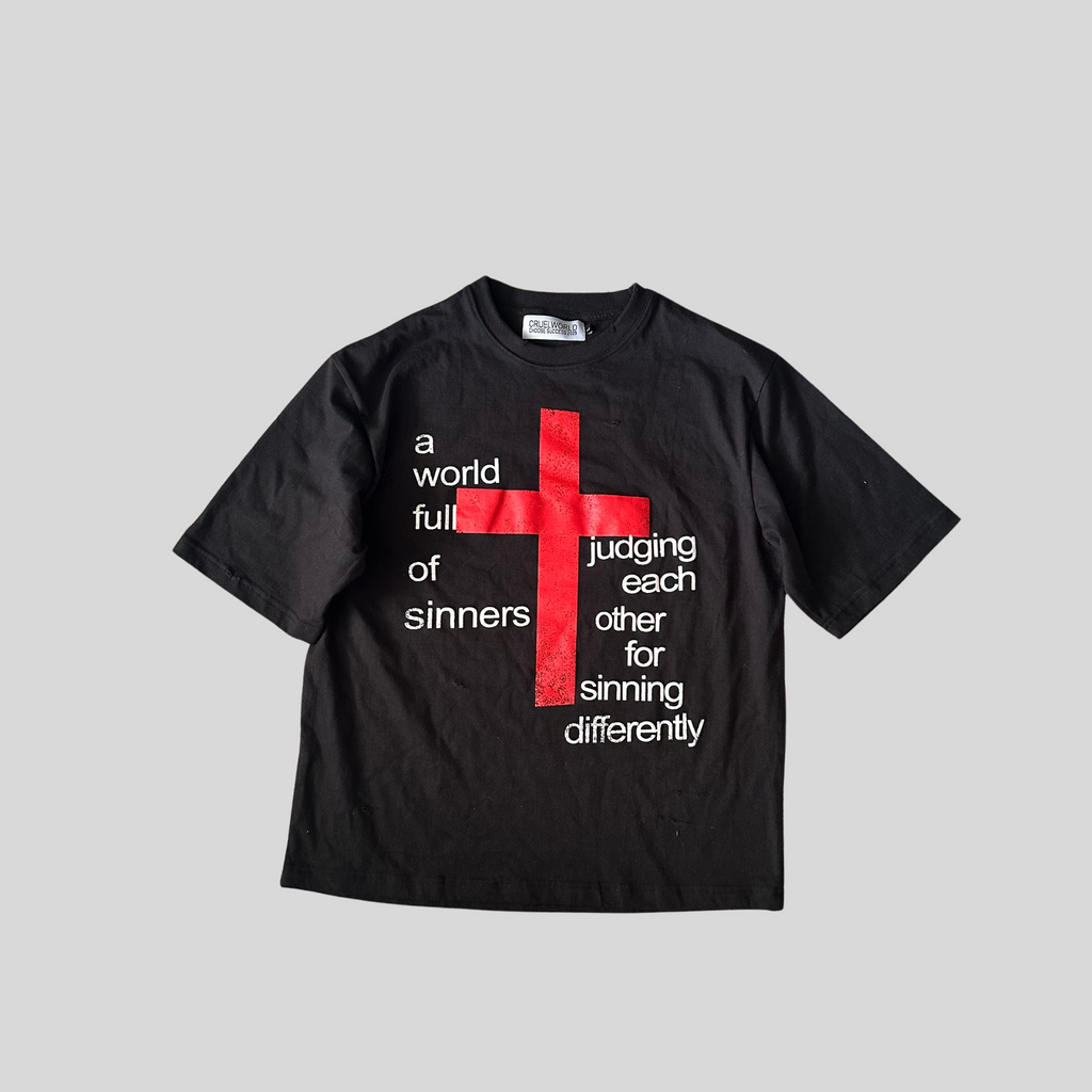 black judgment t-shirt (Copy) Cruel World