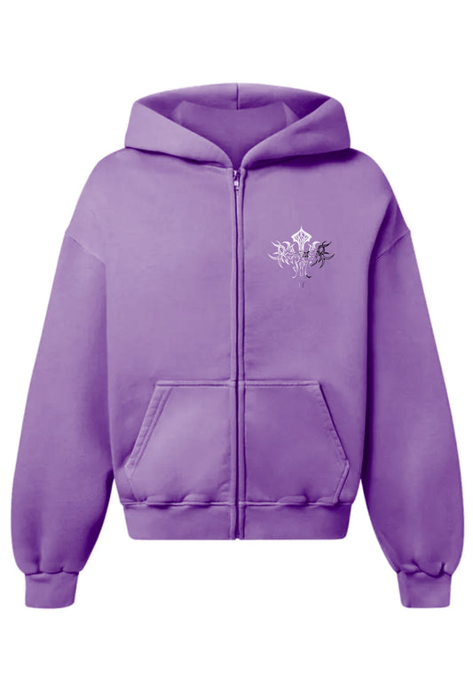 PURPLE TWIN COLORED CROSS ZIP-UP Cruel World