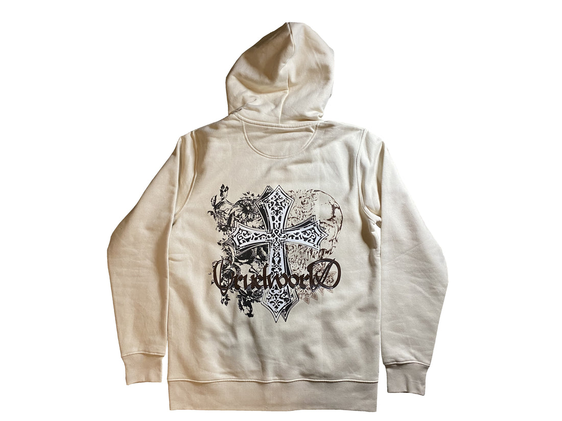Cross Zip-Up Cream Cruel World