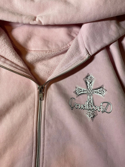 Pink Cross Zip-Up Cruel World